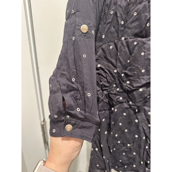 Anthropologie Maeve - Monika Dot Tunic Top Shirt Button Down Business Sz XS - Picture 3 of 6